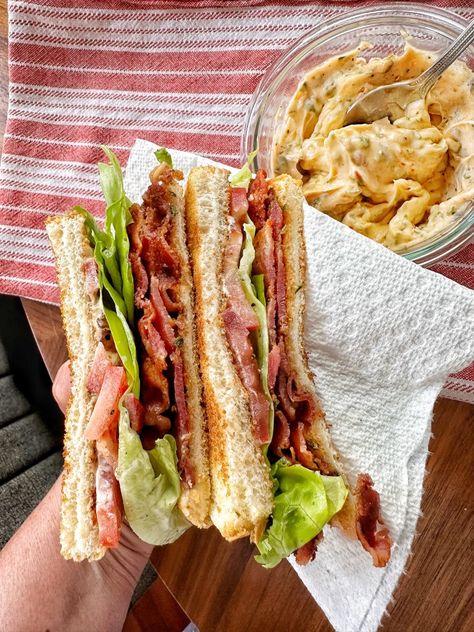 Bacon Lettuce Tomato Sandwich, Lettuce Tomato Sandwich, Special Sauce Recipe, The Tipsy Housewife, Tipsy Housewife, Cheese Melt, Tomato Pasta Salad, Bacon Lettuce Tomato, The Usual Suspects