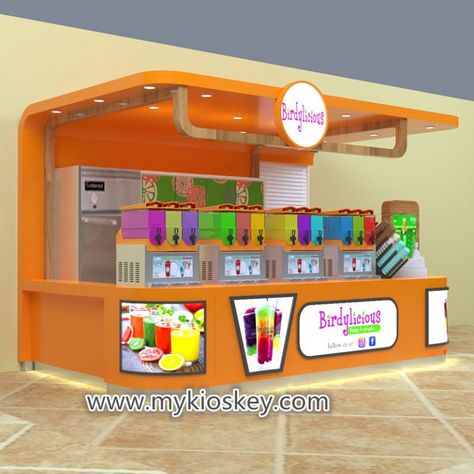 juice kiosk Juice Bar Design Ideas, Juice Kiosk, Fresh Juice Bar, Food Stand Design, Bar Design Ideas, Juice Bar Design, Mall Kiosk, Food Kiosk, Paint Booth