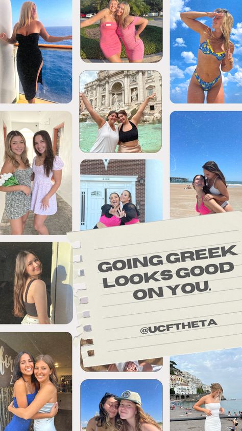 Theta Graphic, Spirit Week Themes, Panhellenic Sororities, Panhellenic Recruitment, Sorority Socials, Recruitment Marketing, Tri Delt, Sorority Pr, Tri Sigma