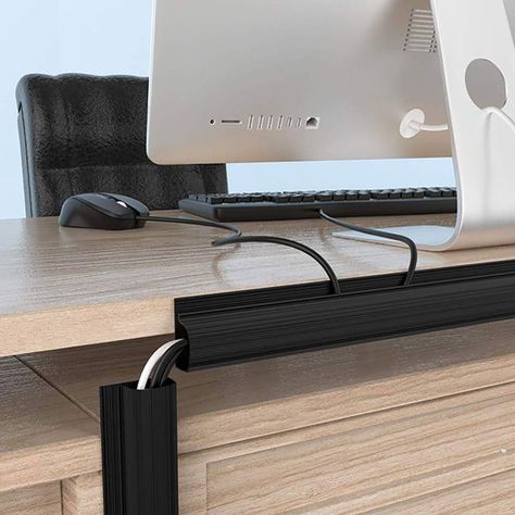 New Today -  8 Essential Tools to Maximize Cable Management in Your Home metrogaragedoor.com Study Table Cable Management, Desk Wire Management, Desktop Cable Management, Cable Management Diy, Underdesk Cable Management, Hide Electrical Cords, Desk Cable Managment, Cable Management Desk, Cable Management Box