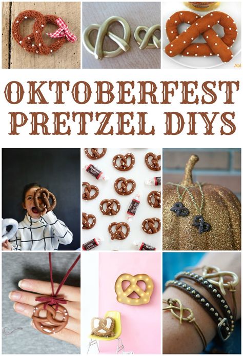 9 Oktoberfest Pretzel DIYs Pretzel Crafts For Kids, Oktoberfest Bachelorette, Pretzel Crafts, Oktoberfest Crafts, Oktoberfest Hat, Teaching German, Language Classroom, Mt Baker, Oktoberfest Party