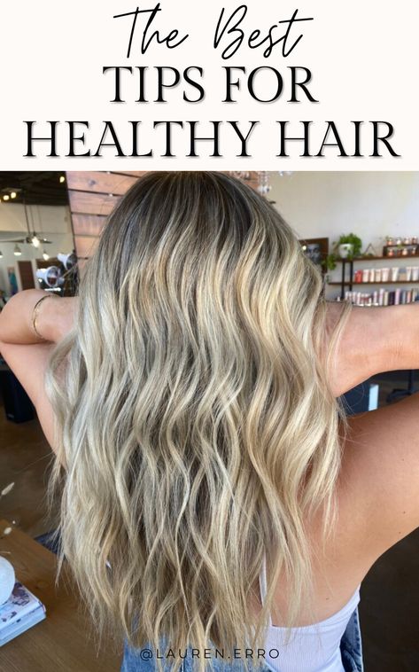 This blog post will show you all of my top tips and secrets for a healthy scalp and even healthier hair | The best hair tips for healthy hair | These are the need-to-know hair tips for healthy hair! These hair tips are perfect for all hair types and hair lengths! Get shinier, healthier, stronger, and longer hair with these must know hair tips! | hair | hair care | hair tips What To Do To Get Healthy Hair, How To Keep My Hair Healthy, Healthy Blonde Hair Tips, How To Get Healthy Long Hair, How To Have Beautiful Hair, How To Get Better Hair, How To Grow Long Healthy Hair, Better Hair Tips, How To Keep Your Hair Healthy