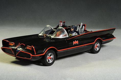 1966 Batmobile action figure car by Mattel Original Batmobile, 1966 Batmobile, Adam West Batman, League Of Heroes, Michael Crawford, Batman 1966, Batman Tv Series, Old School Toys, Batman Toys