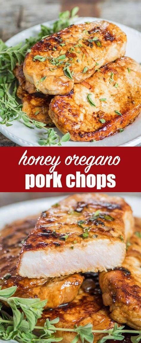 Easy Pork Marinade, Quick Pork Chops, Oregano Recipes, Dinner Pork, Pork Marinade, Garlic Honey, Dinner Quick, Bbq Pork Ribs, Easy Pork Chop Recipes