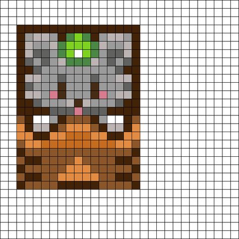 Stardew Hat Mouse Perler Bead Pattern | Bead Sprites | Animals Fuse Bead Patterns Hat Mouse Stardew Valley, Stardew Sprites, Stardew Perler Beads, Stardew Valley Hat Mouse, Stardew Valley Alpha Pattern, Stardew Perler, Stardew Valley Pattern, Graph Patterns, Fuse Bead Patterns