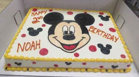 Mickey Mouse Sheet Cake, Mickey Birthday Cakes, Mickey Mouse Birthday Theme, Mouse Birthday Cake, Mickey Mouse Birthday Cake, Mickey Mouse Themed Birthday Party, Mickey Mouse Birthday Invitations, Fiesta Mickey Mouse, Mickey Mouse First Birthday