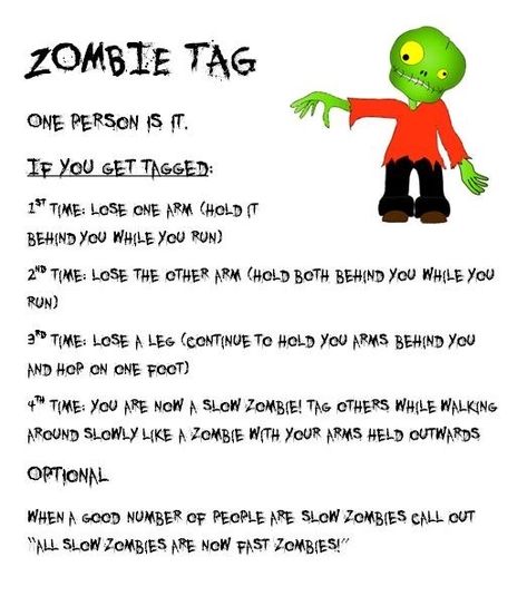 Halloween Gym Games Physical Education, Zombie Tag Game, Halloween Gross Motor Games, School Age Games Daycare, Outdoor Game Ideas For Kids, Gym Ideas For Kindergarten, Pe Gym Games, Fall Gym Games, Zombie Activities For Kids