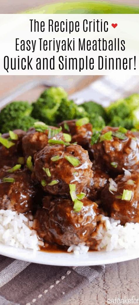 Easy Teriyaki Meatballs come together fast and make such an amazing meal with the delicious teriyaki sauce. They have a sweet and savory flavor from the teriyaki sauce coating a moist and tender meatball.  I am confident this will become a family favorite at your house like it has in mine! Hamburger Teriyaki Ground Beef, Sweet Teriyaki Meatballs, Meatball Dinners Healthy, Teriyaki Meatballs Meal, Teriyaki Meatballs And Noodles, Sticky Teriyaki Meatballs, Teriyaki Meatball Stir Fry, Stir Fry Meatballs, Healthy Teriyaki Meatballs