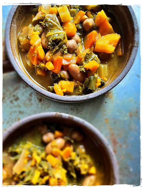 Vegan Ikarian Longevity Soup Blue Zone Recipe Blue Zone Food List, Longevity Soup, Kale Soup Vegan, The Zone Diet, Lentil Potato Soup, Sweet Potato Soup Vegan, Blue Zones Diet, Blue Zones Recipes, Zone Recipes