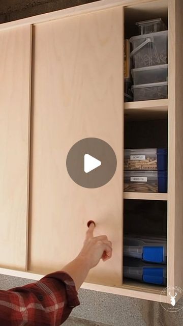 Storage Cupboards Ideas, How To Make Sliding Cabinet Doors, Slide Door Kitchen Cabinets, Slide Cabinet Doors, Sliding Doors Cabinet, Sliding Clothes Cabinet, Sliding Door Wall Cabinet, Kitchen Cabinet Sliding Doors, Accordion Cabinet Doors