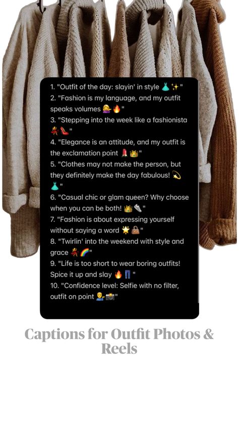 Got you covered with captions for you outfit reels and photos Outfit Captions Instagram, Outfit Captions, Caption Instagram, Outfit Photos, Exclamation Point, Ig Captions, Caption For Yourself, Instagram Reel, Captions For Instagram