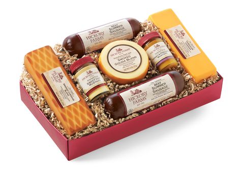 I love my Holiday Traditions with Hickory Farms! Enter to win a gift box!  #HickoryTradition Sausage Gift Basket, Cracker Barrel Fried Apples, Cheese Gift Baskets, Olive Oil Crackers, Food Gift Ideas, Meat Gifts, Gourmet Sausage, Hickory Farms, Low Sodium Recipes Blood Pressure