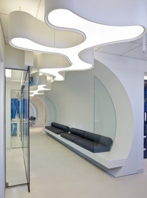 Waiting room. Futuristic Interior Design, Healthcare Interior Design, Hospital Interior, Healing Garden, Dental Office Design, Futuristic Interior, Hospital Design, Healthcare Design, Clinic Design