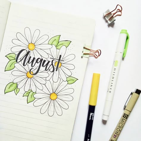 As we approach August, it's time to start thinking up what to put in your next bullet journal spread. There are so many amazing ways you can transform a blank page into a gorgeous August calendar or tracker. Here are 30 fantastic ideas to help spark some inspiration! #augustbulletjournal #bulletjournalmonthlythemes #augustmonthly #bulletjournalideas #augustbulletjournalideas #monthlyspreads #monthlythemes August Bullet Journal Cover, August Bullet Journal, Bullet Journal August, Bullet Journal Month, Bullet Journal Cover, Bullet Journal Monthly Spread, Bullet Journal 2020, Bullet Journal 2019, Bullet Journal Cover Ideas