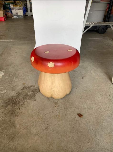 Mushroom Nightstand, Mushroom Bookshelf, Diy Mushroom Chair, Diy Mushroom Table, Diy Mushroom Stool, Mushroom Table, Mushroom Furniture, Mushroom Themed Room, Mushroom Stool