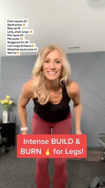 Tracy Steen on Instagram: "Ooooh! I love a good build💪 and burn 🔥! You start with an exercise where you are lifting nice and heavy. Then move to an exercise where you are bringing that same muscle to fatigue. It’s an intense workout and I have one like it on my channel right now. 👉 @movedailyfitness #movedaily #legworkout #legworkouts #legdayworkout #tracysteen #fitover50 #fitnessmotivation #fitat50 #movedailyfitness" Tracy Steen, Whole Body Workouts, Leg Workouts, Inner Thigh Workout, Leg Day Workouts, Better Body, An Exercise, Senior Fitness, Legs Workout