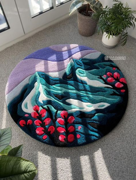 Tafting Rugs, Tuffed Rug, Small Room Setup, Tufting Diy, Supplements Packaging, Rug Tufting, Funky Rugs, Mountain Lover, Tufted Rugs