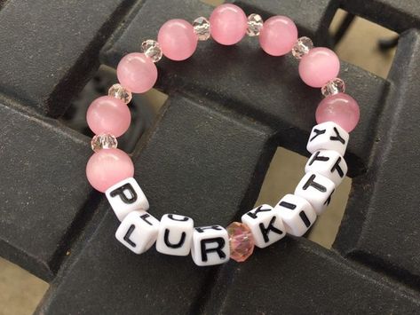 Plur Kitty Kandi Bracelet Pink Kandi Single | Etsy Rave Sayings, Pastel Kandi, Pink Kandi, Kandi Bracelets Rave, Rave Bae, Rave Bracelets, Rave Kandi, Kandi Inspo, Diy Kandi Bracelets