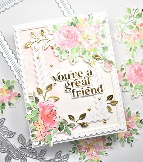 Pinkfresh studio great friend – REDSAS Pink Fresh Studio Washi Tape Cards, Pink Fresh Studio Cards, Pinkfresh Studio Cards, Pink Fresh Studio, Foiled Cards, 2022 Background, Floral Rainbow, Washi Tape Cards, Studio Cards