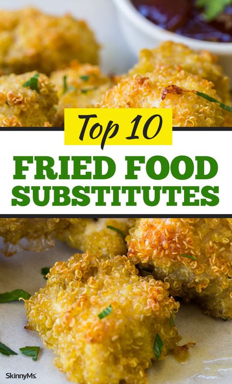 These Top 10 Fried Food Substitutes prove you don’t have to swear off your favorite comfort foods when following a healthy diet.  #weightloss #comfortfood Bland Diet Recipes, Food Substitutes, Ms Recipes, Bland Diet, Clean Eating Lifestyle, Wholesome Snacks, Healthy Recipes Easy, Food Substitutions, Plain Chicken