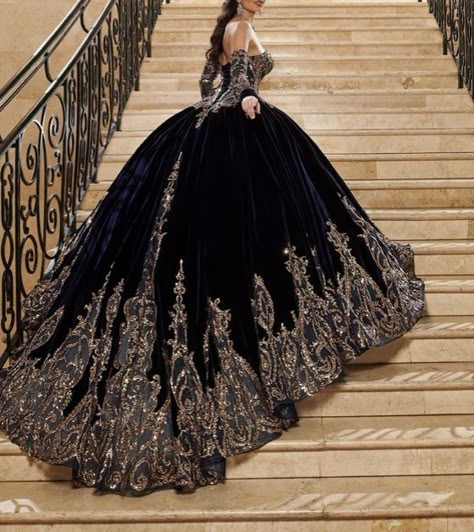 Black Quinceanera Dresses, Quinceanera Themes Dresses, Black Wedding Gowns, Pretty Quinceanera Dresses, Sparkle Wedding Dress, Princess Ball Gowns, Fantasy Gowns, Pretty Prom Dresses, Fairytale Dress