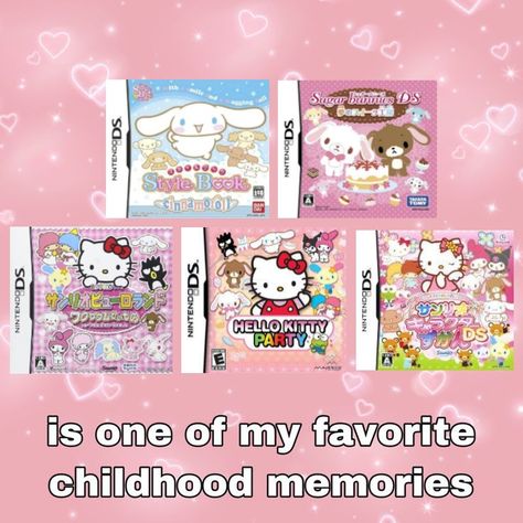 Hello Kitty Ds Game, Ds Games Cute, Cute Ds Games, Sanrio Games, Modded 3ds, Pink 3ds, Hello Kitty Games, 3ds Games, Nintendo 3ds Games