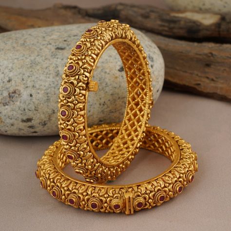 Indian openable antique gold bangle set,Artificial jewellery,Wedding,Pakistani jewellery,Indian wedding,Ruby kada,Temple jewelry,Handmade Gold Bangles For Women, Gold Bangle Set, Gold Jewellry, Modern Gold Jewelry, Bangles Set, Antique Bridal Jewelry, Gold Pendant Jewelry, Gold Plated Bangles, Bridal Bangles