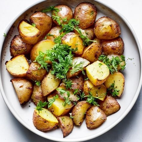 Roasted Diced Potatoes Recipe with Fresh Herbs - Instacart Roasted Diced Potatoes, Fresh Herb Recipes, Fresh Spices, Diced Potatoes, Potatoes Recipe, Family Dinners, Parmesan Cheese, Potato Recipes, Fresh Herbs