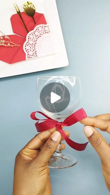 Kake Amor on Instagram: "Easy and quick bow #craetiveideas #dekoideen #servittentechnik" Diy Bow, How To Make Bows, Ribbon Bows, Wine Glasses, Wine Glass, Ribbon, Wine, Birthday, Glass