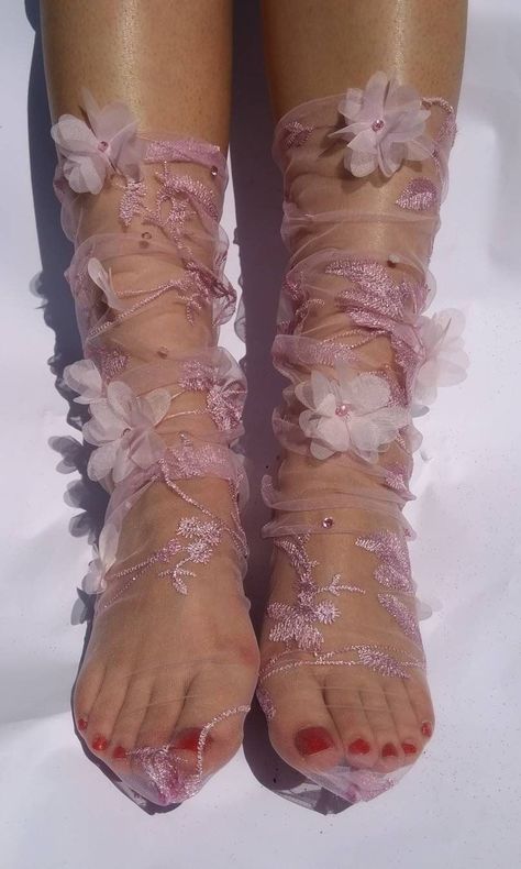 e1314fc026da60d837353d20aefaf054desc53046855ri Mesh Socks Outfit Ideas, Fairy Socks, Fairytale Accessories, Crystal Socks, Transparent Socks, Sparkle Tights, Tulle Socks, Sparkle Socks, Glitter Socks