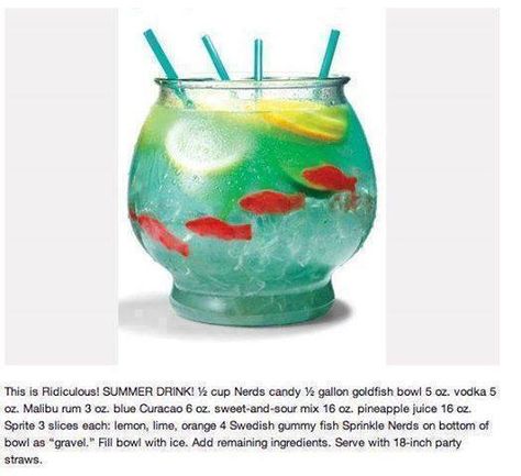 www.livinghealthywithmel.info Fish Bowl Drink, Fishbowl Drink, Gummy Fish, Fun Summer Drinks, Nerds Candy, Fish Bowls, Drink Drank Drunk, Summer Drink, Alcohol Drinks