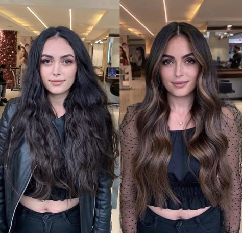 Sombre Hair, Black Hair Balayage, Dark Brunette Hair, Brown Hair Looks, Bronde Balayage, Brown Hair Inspo, Brunette Hair With Highlights, Balayage Hair Dark, Brown Hair Balayage