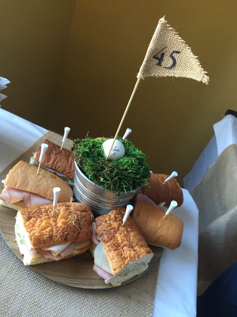 40th Golf Birthday Ideas For Men, Golf Themed Charcuterie Board, Golf Theme Birthday, Golf Retirement Party Ideas, Golf Gender Reveal, 30th Birthday Party Themes, Golf Fundraiser, Us Open Golf, Golf Baby Showers