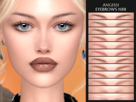 Sims 4 Cc Face Details Eyebrows, Sims 4 Alpha Eyebrows, Ts4 Cc Eyebrows, Chola Eyebrows, Sims4 Eyebrows, The Sims 4 Eyebrows, Female Eyebrows, Ts4 Makeup, Mod Makeup