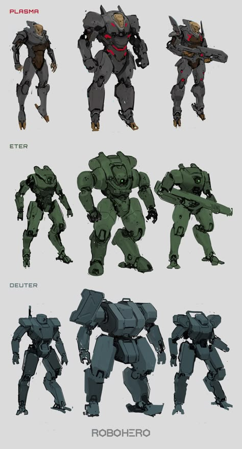 Mecha Robot Art, Small Mech Suit, Cyberpunk Power Armor, Military Mech Concept Art, Mech Art Robots, Mech Concept Art Robots, Mecha Concept Art Robots, Mecha Art Design, Sci Fi Robot Design