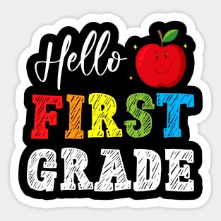 Hello First Grade Cool 1st grade gifts for Kids girls boys - Hello First Grade - Posters and Art Prints | TeePublic 1st Grade Gifts, Bye Kindergarten Hello First Grade, First Grade Here I Come Sign, Hat Toppers, Graduation Hat Toppers, Hello 2nd Grade, Hello First Grade, Hello First Grade Shirt, First Grade Shirt