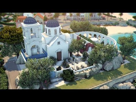 Greek wedding venue || The Sims 4 Speed build - YouTube Greek Buildings, Sims 4 Speed Build, Sims House Plans, Greek Wedding, Sims 4 Game, Sims 4 Houses, Sims House, The Sims 4, Sims Cc