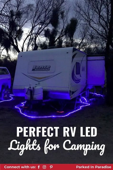 If you frequently go camping in packrat country, you can place a string of lights around your RV to keep them away. Interior LED Replacements, Exterior Lighting And RV Awning Lights. Best RV LED Lights For Campers And Travel Trailers. We explain why use LED lights in an RV. We also will cover some common LED light types. Rv Outdoor Lighting Ideas, Travel Trailer Tips, Diy Led Lights, Rv Led Lights, Campsite Lighting, Light Travel Trailers, Diy Travel Trailer, Camper Steps, Outdoor Rope Lights