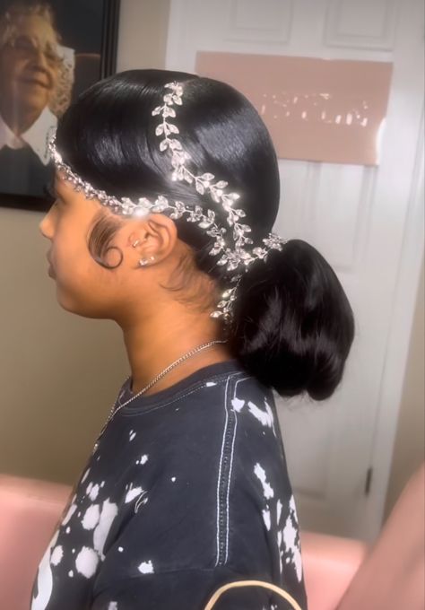 Harlem Night Hairstyles Black Women, Wedding Wig Hairstyles For Black Women, Prom Pin Up Hairstyles For Black Women, Low Bun Hairstyles For Black Women Prom, Bun Hairstyles For Black Women Prom, Low Bun Wig Hairstyles, Frontal Low Bun, Bridal Bun Black Women, Prom Hairstyles Low Bun