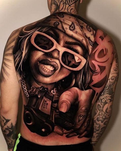 Chicano Tattoos Gangsters, Girl Side Tattoos, Dripping Paint Art, Different Styles Of Tattoos, Painless Tattoo, Chicanas Tattoo, Girl Back Tattoos, Realistic Tattoo Sleeve, Gangsta Tattoos