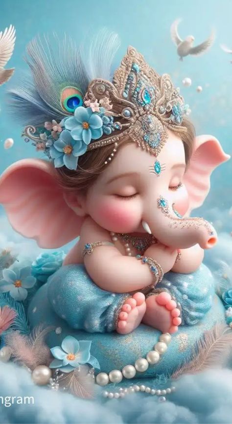 Baby Ganesha Cute, Ganapathi Decoration, Cute Ganesha, Bal Ganesha, Ganesha Wallpaper, Chocolate Day Images, Photos Of Ganesha, God Power, Ganpati Bappa Photo