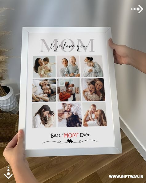 ₹349 free shipping! Check out our latest creations for Mom ! ✨ 💻 Visit our website for more designs: www.giftway.in 📲 WhatsApp us for custom orders: 7303-8863-16 Personalize your frame with 9 images and wishes. Order yours now and make your memories even more special! #giftway #mom #momgift #motherdaygift #momgiftidea #photoframe #customgifts #personalisedframes #giftwayspecial #personalizedgifts #giftideas #gift #giftsforher #customizedgifts #giftsforhim Mom Frame, Frame Work, Floral Birthday Party, Happy Birthday Text, Birthday Photo Frame, Custom Photo Frames, Birthday Gift Photo, Photo Album Design, Personalized Photo Frames