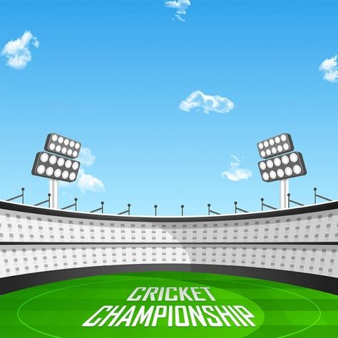 Fantastic background of cricket stadium ... | Premium Vector #Freepik #vector #background #sport #color #sports Live Cricket Streaming, Cricket Poster, Cricket Stadium, India Vs Pakistan, Bike Drawing, Stadium Lighting, World Cricket, Stadium Design, Conceptual Architecture