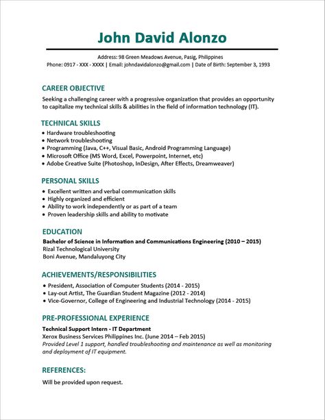 Resume Templates New Graduates ,  #graduates #resume #ResumeTemplates #templates Simple Resume Sample, Good Objective For Resume, Personal Statement Examples, Internship Resume, Sample Resume Format, Australian Government, Creative Cv Template, Engineering Resume, Resume Format For Freshers