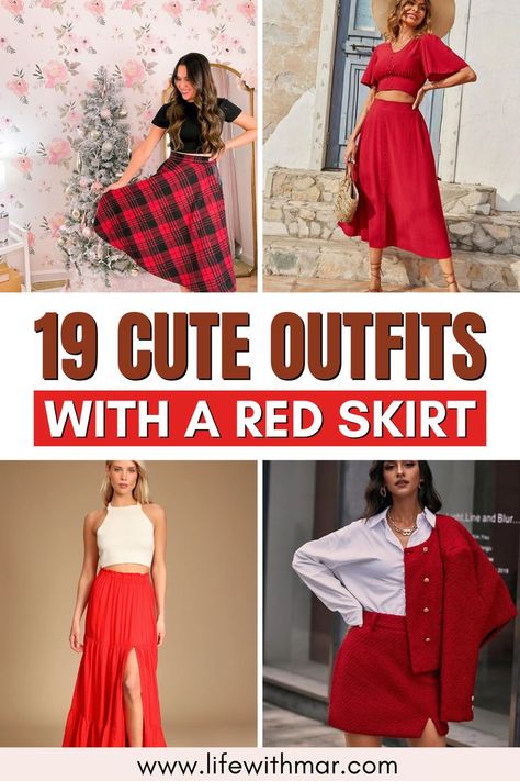 Loving this roundup with red skirt outfits! If you want to know how to wear a red skirt or what to wear with a red skirt definitely check out this post with all of the outfit inspo. Red Skirt Outfit Fall, Maxi Skirts Fall, Red Skirt Outfit, Red Skirt Outfits, Arizona Fashion, Comfy Outfit Ideas, Skirt Outfit Fall, Skirt Outfit Summer, Skirt Outfits Fall