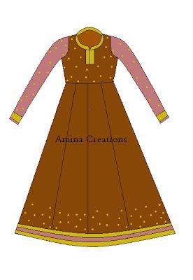 AMINA CREATIONS: HOW TO STITCH ANARKALI SUIT WITH PANELS Panel Cut Anarkali, Anarkali Patterns, Anarkali Tops, Shirt Tutorial, How To Stitch, Dress Designing, Dress Sewing Tutorials, India Clothes, Dress Tutorial