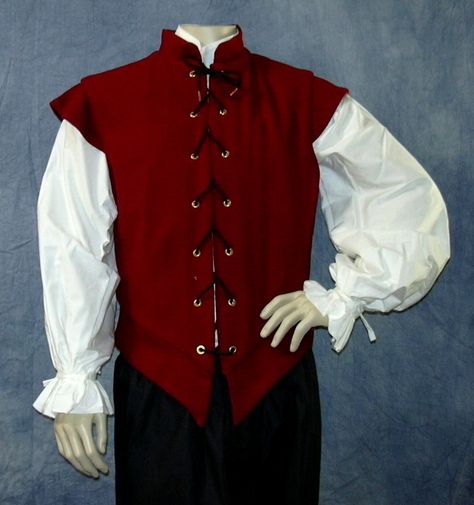 Designs by Kate offers a great selection of jerkins and doublets for the gents out at faire. Romeo And Juliet Costumes, Medieval Style, Medieval Costume, Period Outfit, Medieval Clothing, School Library, Fantasy Clothing, Historical Clothing, Mens Costumes