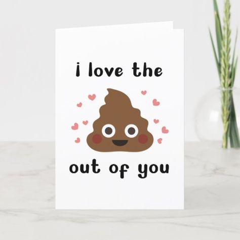 $3.97 | Funny Naughty Poop Valentine's Card #funny, novelty, humor, naughty, pun, poop emoji, hearts, valentines day, love, rude Diy Projects That Sell Well, Dirty Valentine, Happy Birthday Cards Diy, Hearts Valentines Day, Hearts Valentines, Poop Emoji, Valentines Day Love, Valentine's Card, Homemade Valentines