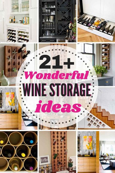 21+ Wine Storage Ideas For Your Home - The Heathered Nest Kitchen Cabinet Wine Storage, How To Store Wine Bottles, Creative Wine Storage, Wine Bottle Rack Ideas, Diy Bottle Rack, Pantry Wine Storage, Wine Bottle Storage Ideas, Pantry Wine Rack, Wine Storage Kitchen