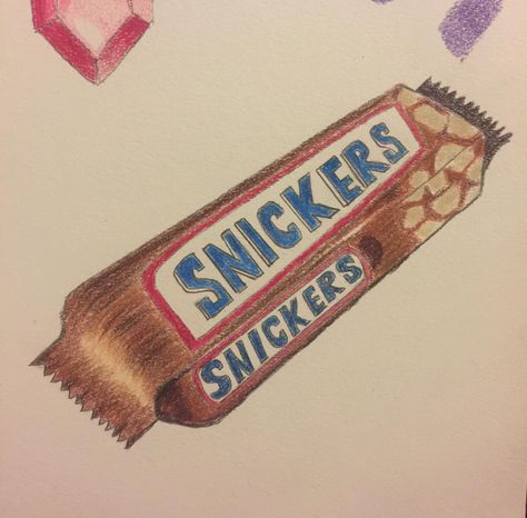 Candy Bag Drawing, Candy Drawings, Candy Cartoon, Candy Drawing, Bag Drawing, Snickers Candy, Cartoon N, Snickers Bar, Drawing Bag